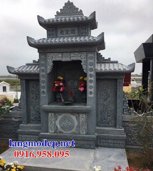 Mẫu hình ảnh lăng thờ chung nghĩa trang gia đình dòng họ bằng đá Ninh Bình tại Sóc Trăng