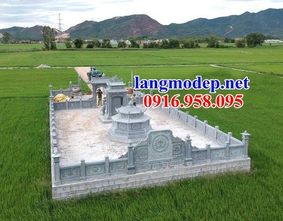 Mẫu khu lăng mộ nghĩa trang gia đình dòng họ bằng đá bán báo giá tại Ninh Bình