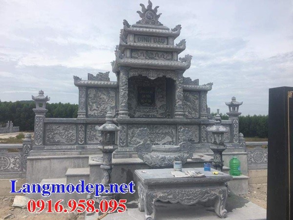 Mẫu kỳ đài thờ chung nghĩa trang gia đình dòng họ bằng đá kích thước chuẩn phong thủy tại Quảng Nam