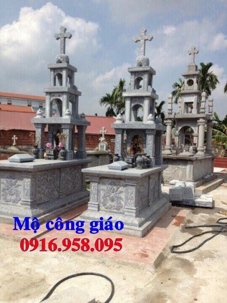 Mẫu lăng mộ đạo thiên chúa công giáo bằng đá cất để tro hài cốt hỏa táng đẹp tại Hà Nội