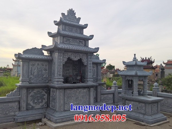 Mẫu lăng thờ chung nghĩa trang gia đình dòng họ bằng đá tại Ninh Thuận