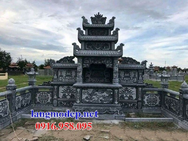 Mẫu lăng thờ chung nghĩa trang gia đình dòng họ bằng đá tự nhiên cao cấp kích thước đẹp bán tại Tiền Giang