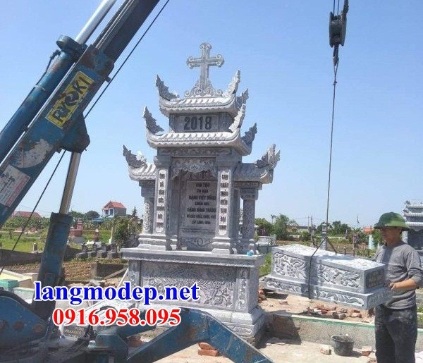 Nghĩa trang mộ công giáo đạo thiên chúa bằng đá thi công lắp đặt bán tại Đà Nẵng