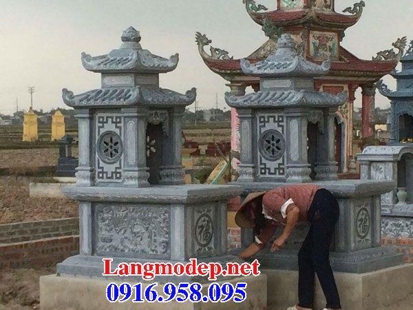 Hình ảnh mộ hai mái bằng đá điêu khắc long phụng đẹp tại Ninh Bình