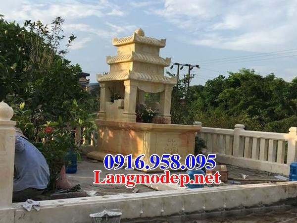 Lăng mái bằng đá vàng cao cấp đẹp bán tại Bắc Ninh