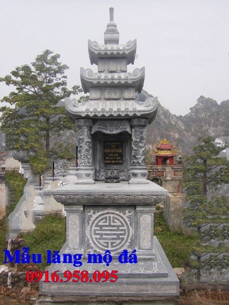Mẫu mộ đá ba mái để hài cốt đẹp tại Tây Ninh