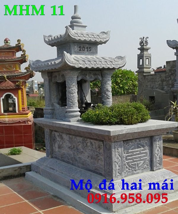 Mộ hai mái bằng đá Ninh Bình bán tại Kiên Giang