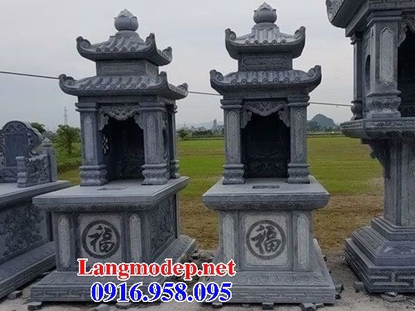 Mộ hai mái bằng đá mỹ nghệ thiết kế đơn giản bán tại Tuyên Quang