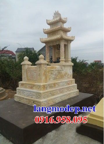 Địa chỉ bán mộ ba mái bằng đá vàng cao cấp đẹp tại Trà Vinh