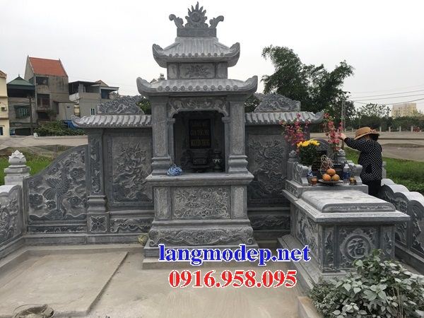 Bán báo giá mộ đơn giản khu nghĩa trang gia đình dòng họ bằng đá đẹp tại Hậu Giang