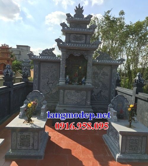 Hình ảnh mộ hậu bành khu nghĩa trang gia đình dòng họ bằng đá đẹp tại Bắc Kạn