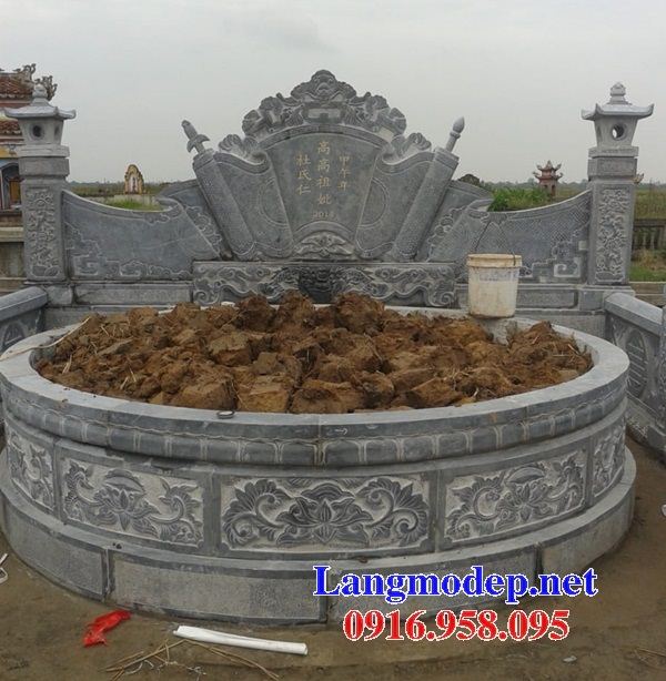 Lăng mộ tổ hình tròn khu nghĩa trang gia đình dòng họ bằng đá bán tại Lạng Sơn
