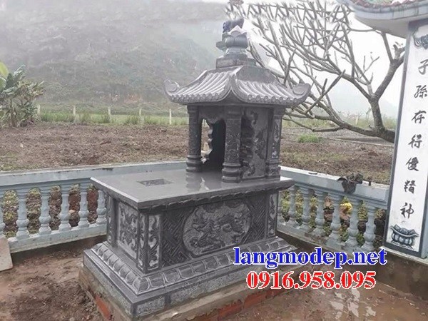 Mẫu mộ một mái khu lăng mộ nghĩa trang gia tộc bằng đá tại Lạng Sơn