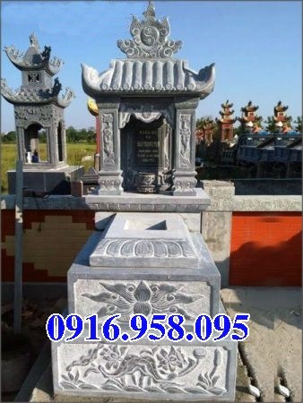 Mẫu mộ một mái khu lăng mộ nghĩa trang gia tộc bằng đá tự nhiên nguyên khối tại Quảng Ninh