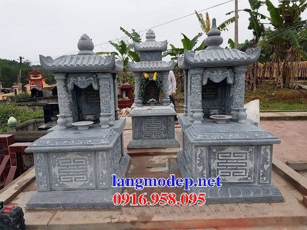 Mẫu mộ một mái khu lăng mộ nghĩa trang gia tộc bằng đá xanh Thanh Hóa tại Bình Định