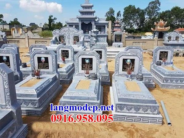 Mẫu mộ đơn giản khu nghĩa trang gia đình dòng họ bằng đá xanh tại Sài Gòn