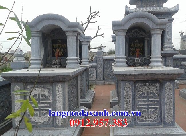 Mộ một mái khu lăng mộ nghĩa trang gia tộc bằng đá kích thước chuẩn phong thủy đẹp tại Đồng Nai