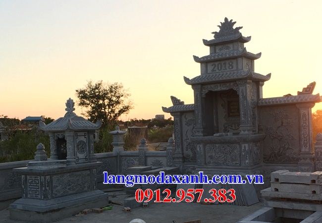 Mộ đá xanh một mái đẹp tại Bình Phước