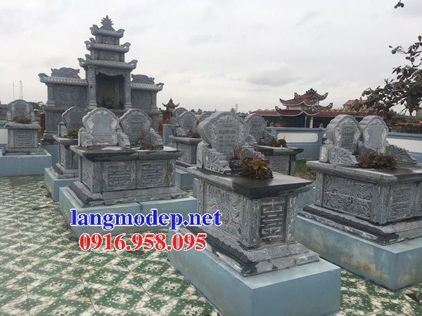 Mộ đơn giản kích thước phong thủy khu nghĩa trang gia đình dòng họ bằng đá bán tại Trà Vinh