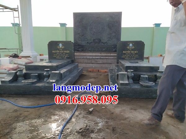 Xây làm mộ hậu bành tam cấp bằng đá granite cao cấp bán tại Vĩnh Long