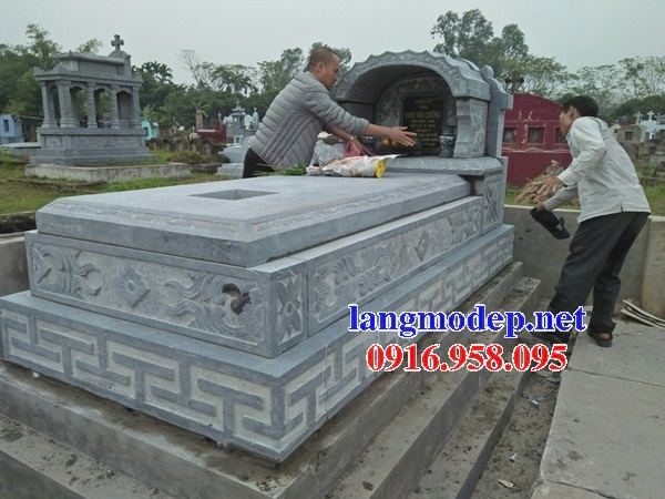 mộ không mái hậu bành thiết kế đẹp bằng đá kích thước lớn bán tại Kiên Giang