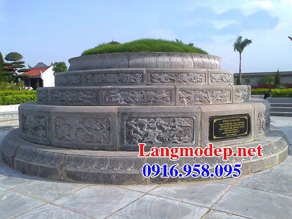 Lăng mộ tròn kích thước phong thủy bằng đá tại Cà Mau