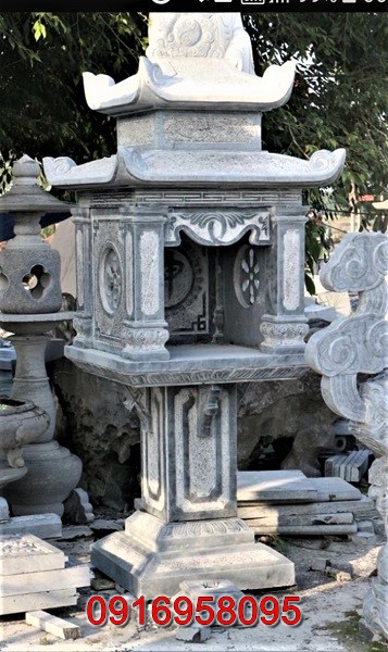 Mẫu bàn thờ thiên hai mái bằng đá tự nhiên đẹp, giá tốt bán tại Phú Thọ