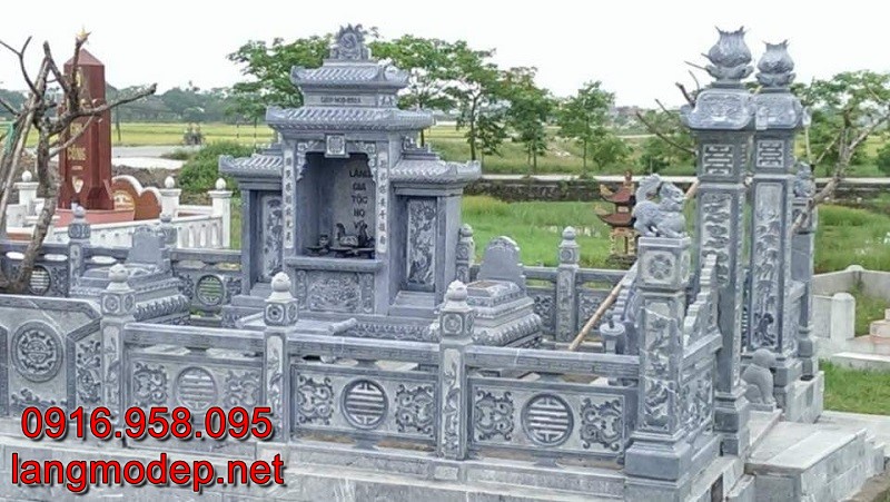 Khu nghĩa trang gia đình bằng đá tự nhiên đẹp, chuẩn phong thuỷ