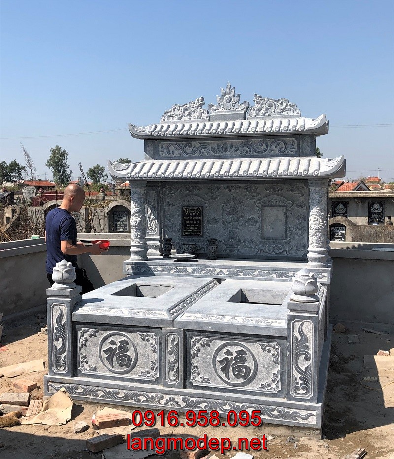 Mẫu mộ đôi 2 mái đẹp, giá tốt bán tại An Giang