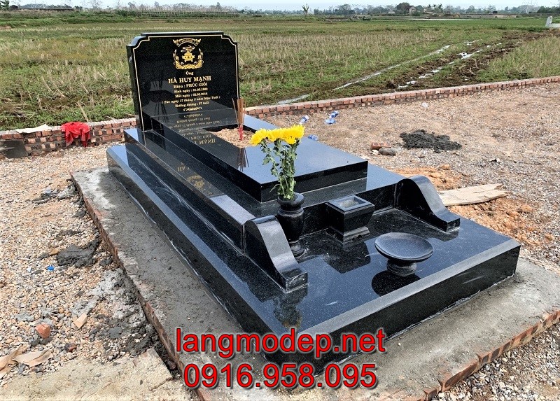 Mộ đá granite đẹp sang trọng, hiện đại, đẳng cấp và mang đậm phong cách thiết kế châu Âu