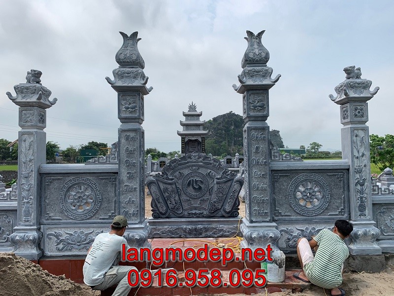 Mẫu trụ cổng khu lăng mộ bán tại Vĩnh Long