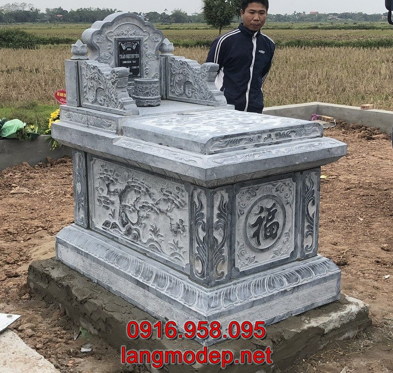 Mẫu mộ đá không mái đẹp bán tại Phú Thọ