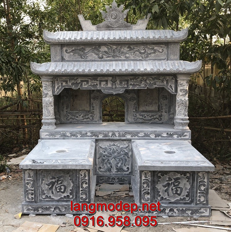 Mẫu mộ đôi bằng đá bán tại Cần Thơ mang ý nghĩa phong thủy, tâm linh và văn hóa sâu sắc