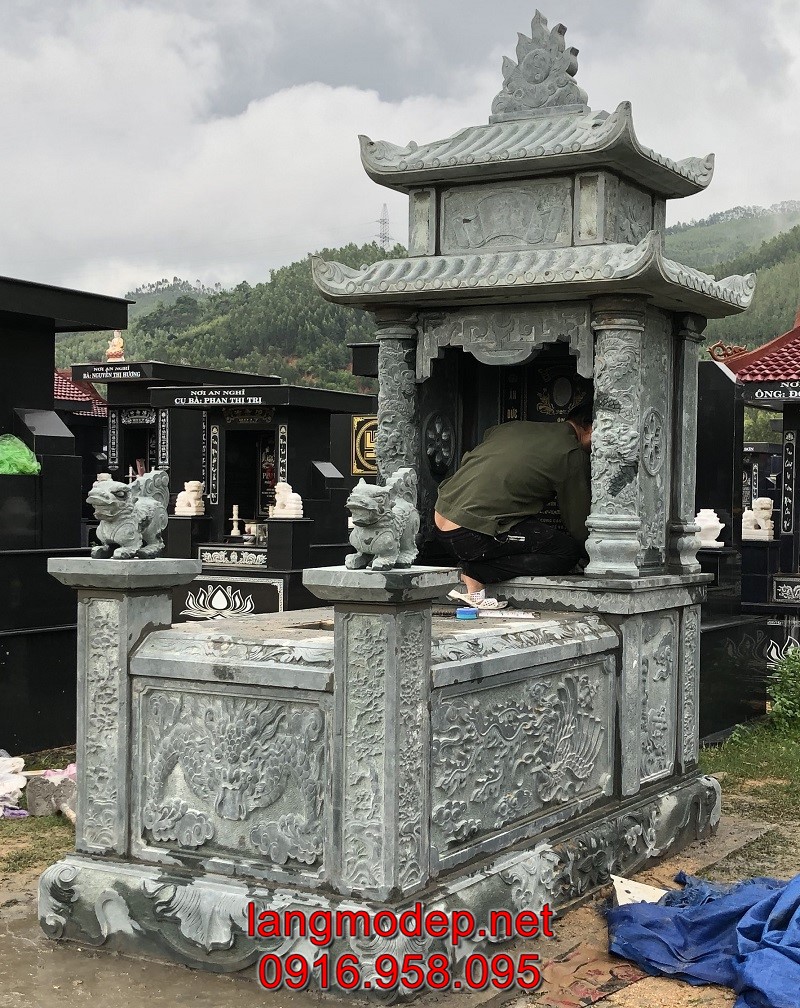 Mẫu mộ đá tự nhiên đẹp chuẩn phong thuỷ bán tại Quảng Nam