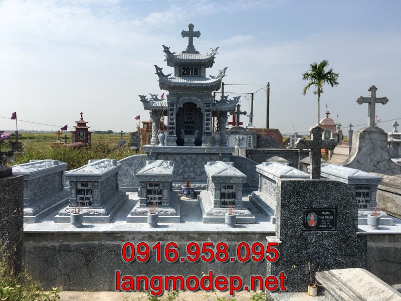 Mẫu lăng mộ đá công giáo đẹp bán tại Bình Phước