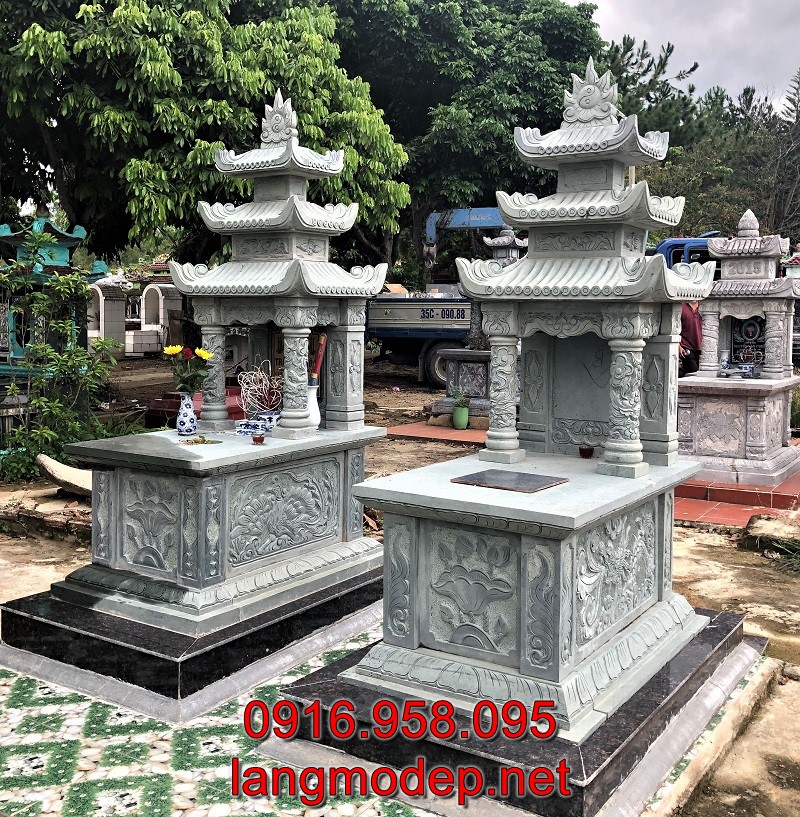 Mẫu mộ đá 3 mái đẹp chuẩn phong thuỷ bán tại Sài Gòn