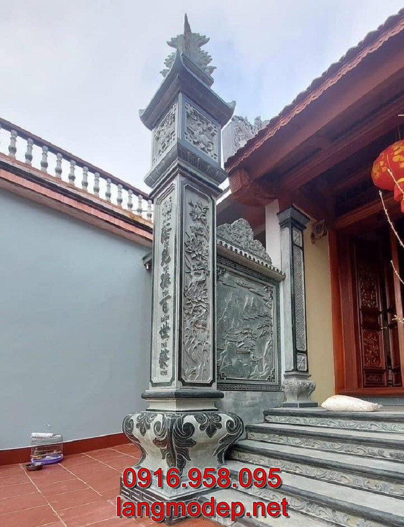Cơ sở đá mỹ nghệ Ninh Vân chuyên chế tác cột đá tự nhiên bền đẹp, giá tốt, uy tín, chất lượng