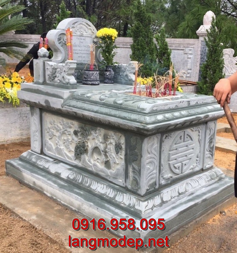 Mẫu mộ đá hậu bành đẹp chuẩn phong thuỷ, giá tốt, bán chạy nhất tại Quảng Ninh