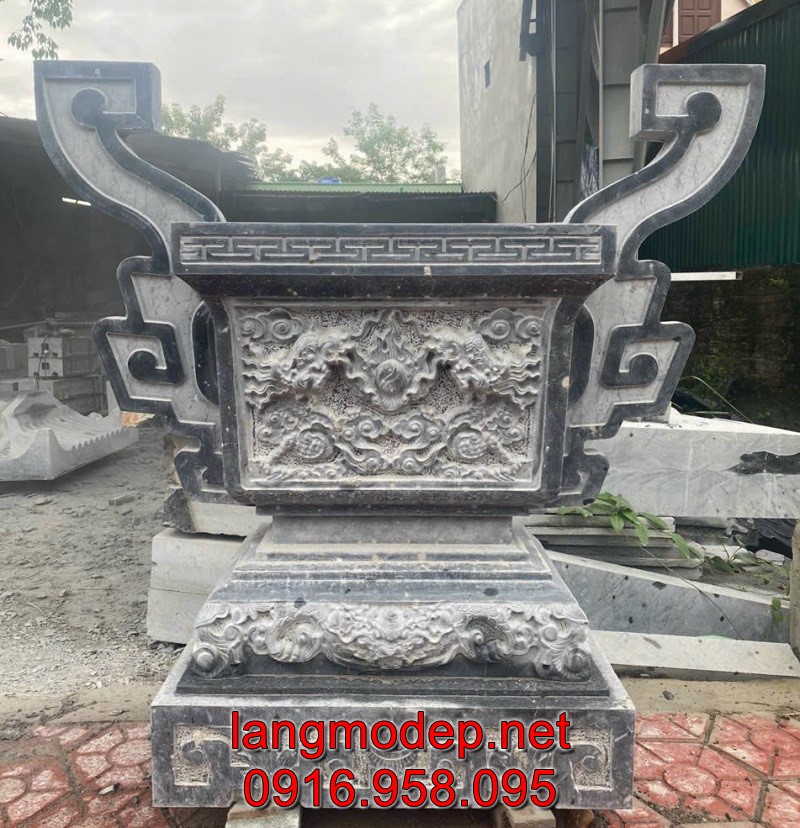 Mẫu lư hương đá vuông đẹp bán tại Đồng Tháp