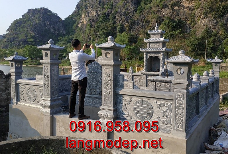Khu lăng mộ bằng đá đẹp chuẩn phong thuỷ, giá tốt, bán chạy nhất tại Thái Bình năm 2024