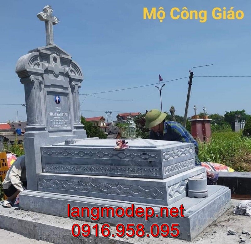 Bia mộ đạo bằng đá đẹp chuẩn phong thuỷ, giá tốt, bán chạy nhất tại Vũng Tàu năm 2024