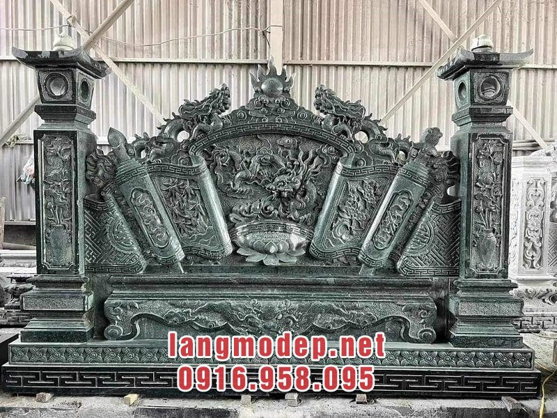 Mẫu cuốn thư đá đẹp chuẩn phong thuỷ, bền vững với thời gian và mang đậm giá trị tâm linh cao quý