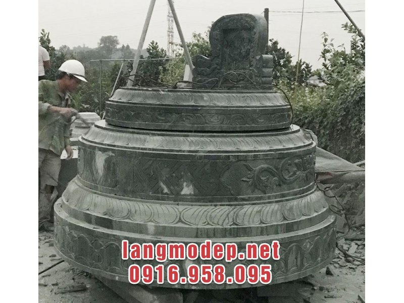 Mộ tròn đá xanh rêu cao cấp