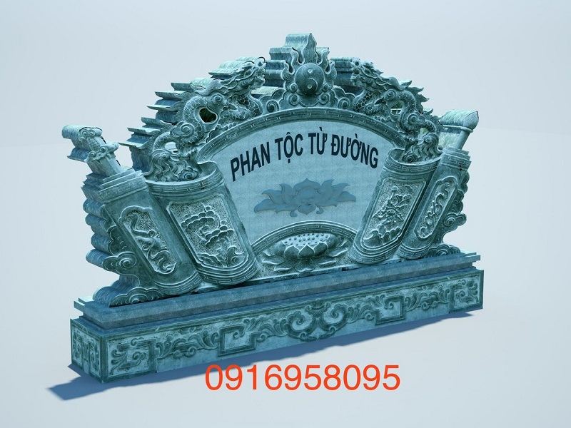 Mẫu cuốn thư đá từ đường đẹp chuẩn phong thuỷ với chất lượng và giá thành tốt nhất