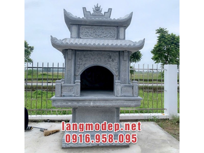 Mẫu miếu thờ đá 2 mái đẹp chuẩn phong thuỷ, giá tốt