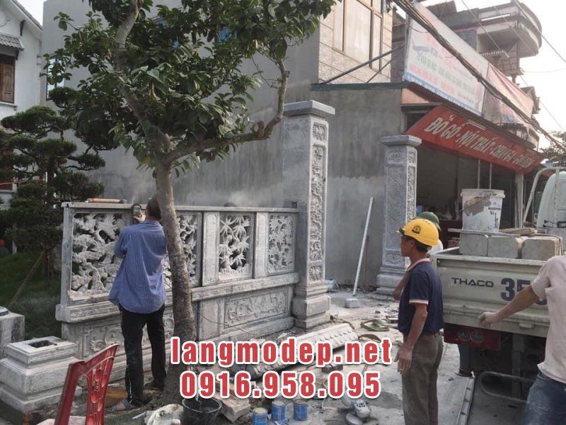 Mẫu lan can làm bằng đá tự nhiên chất lượng cao bền đẹp vĩnh cửu với thời gian