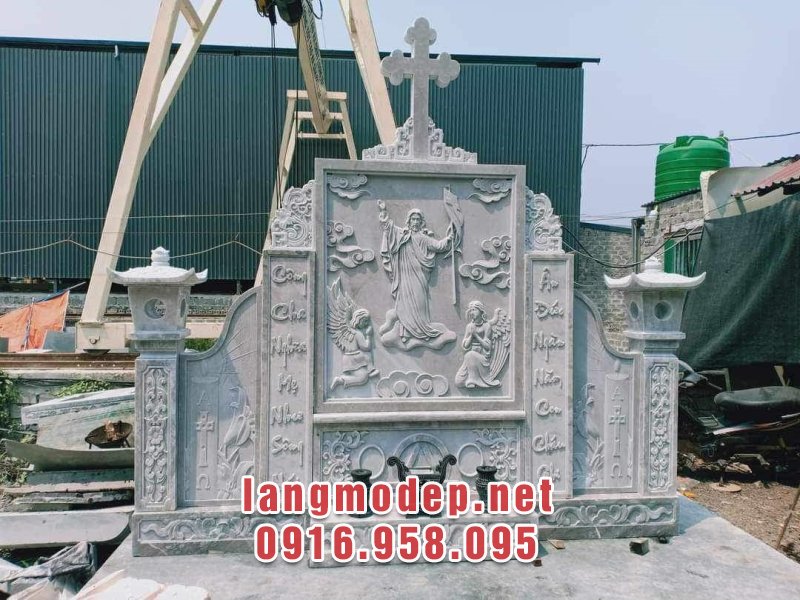 Mẫu lăng thờ chung công giáo bằng đá bền đẹp, ý nghĩa, chuẩn phong thuỷ
