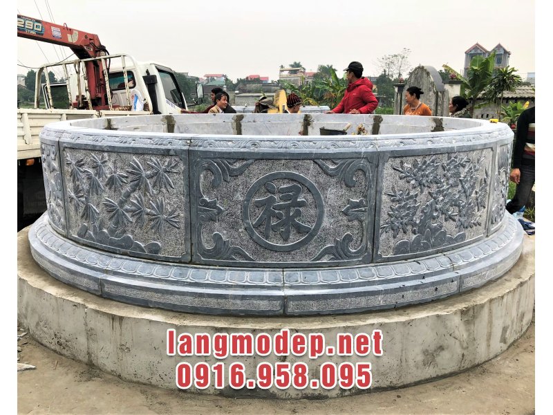 Mẫu mộ đá tròn kích thước lớn, rất thích hợp làm mộ tổ trong khu lăng mộ