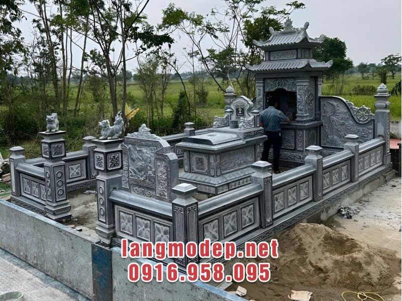 Khu lăng mộ gia đình bằng đá tự nhiên bền đẹp, sang trọng, ý nghĩa
