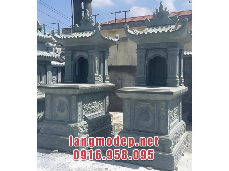 Mộ đá xanh rêu 1 mái tinh xảo, bền đẹp, giá tốt năm 2025